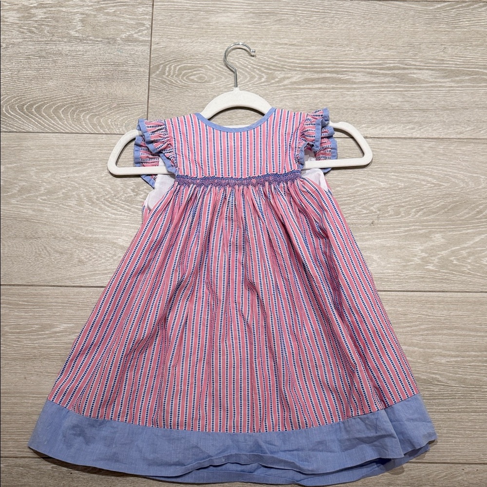 bella bliss Pink and Blue Striped Dress